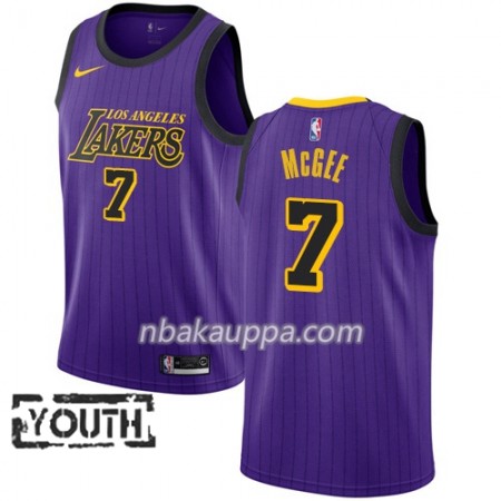 Los Angeles Lakers JaVale McGee 7 2018-19 Nike City Edition Violetti Pelipaidat Swingman - Lasten
